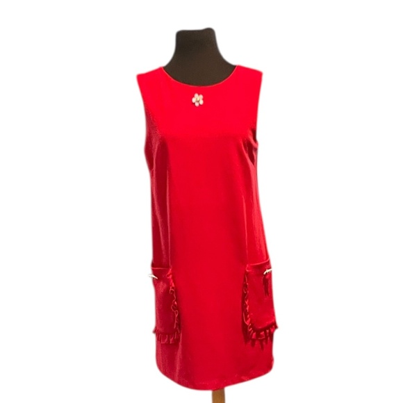 SCAPA Lauren Perre Women's Red Casual Dress, Small - Picture 2 of 8